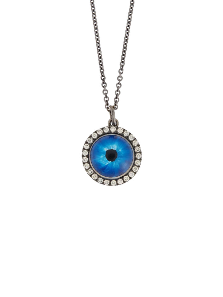 Deep Blue Glass Evil Eye W - OX - CHD - EVIL EYE - Ileana Makri