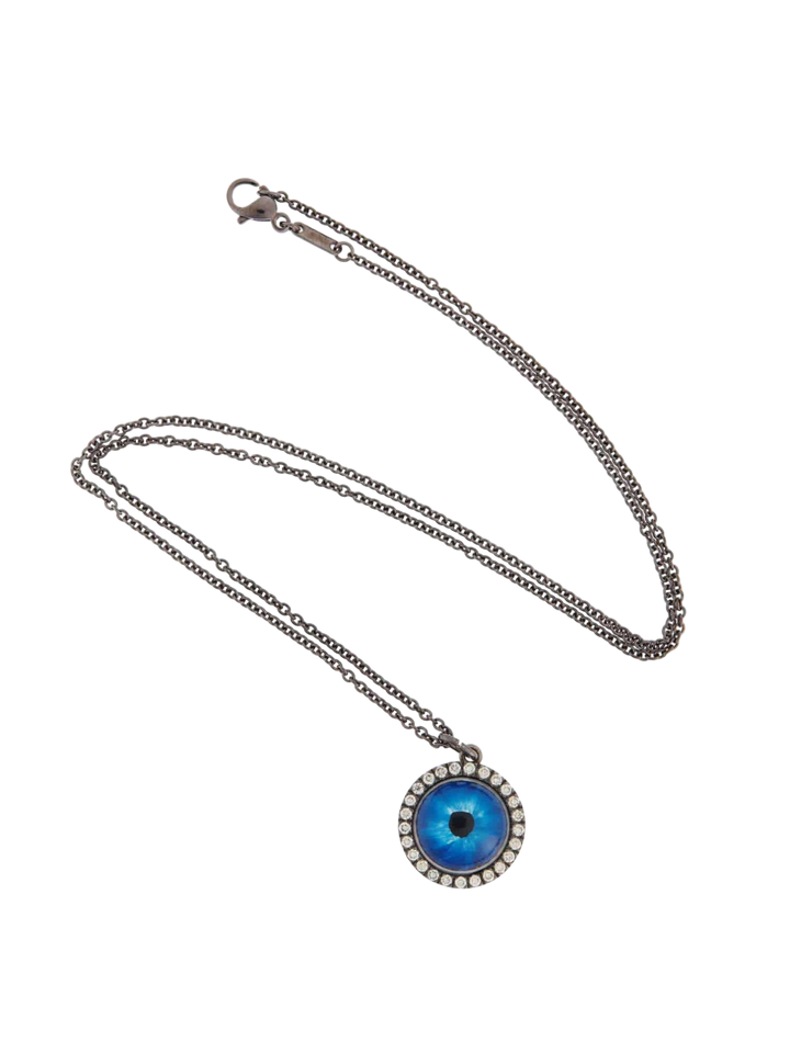 Deep Blue Glass Evil Eye W - OX - CHD - EVIL EYE - Ileana Makri