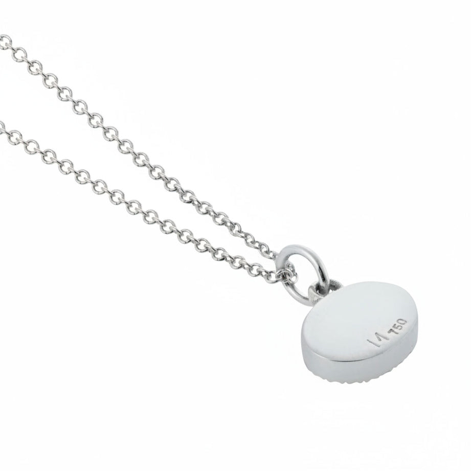 Sapphire White Mini Oval Eye Pendant