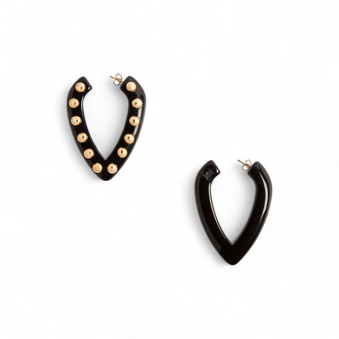 Dew Earrings Solid Black - La Double J Accessories - Ileana Makri