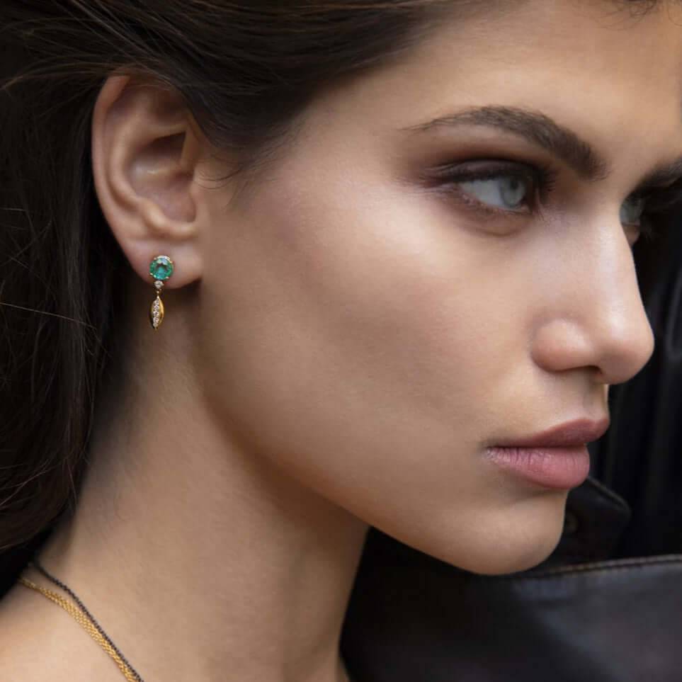 Dewdrop Earrings Y-EM-D-TTLB - Cascade - Ileana Makri store