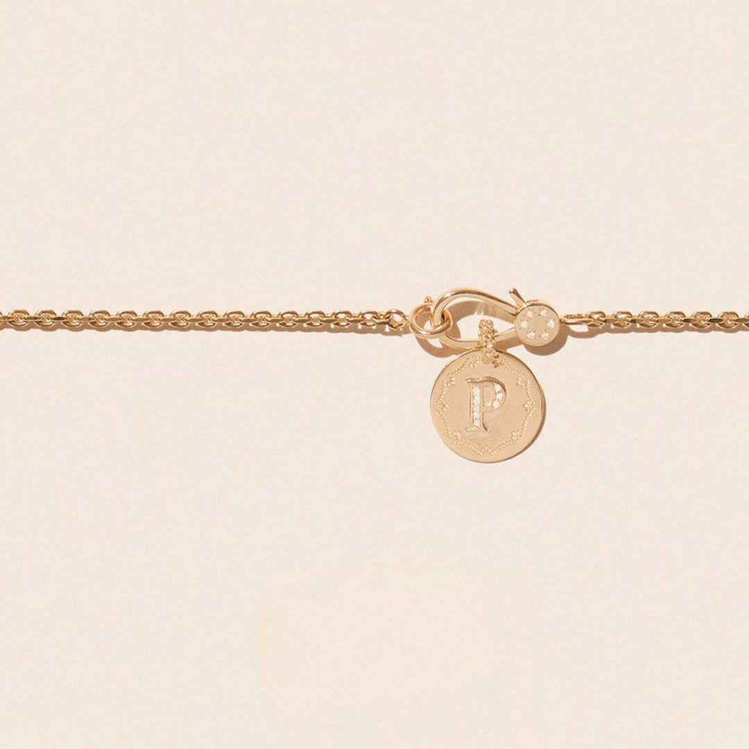 Diamond and Gold Letter Pendant - Pascale Monvoisin - Ileana Makri