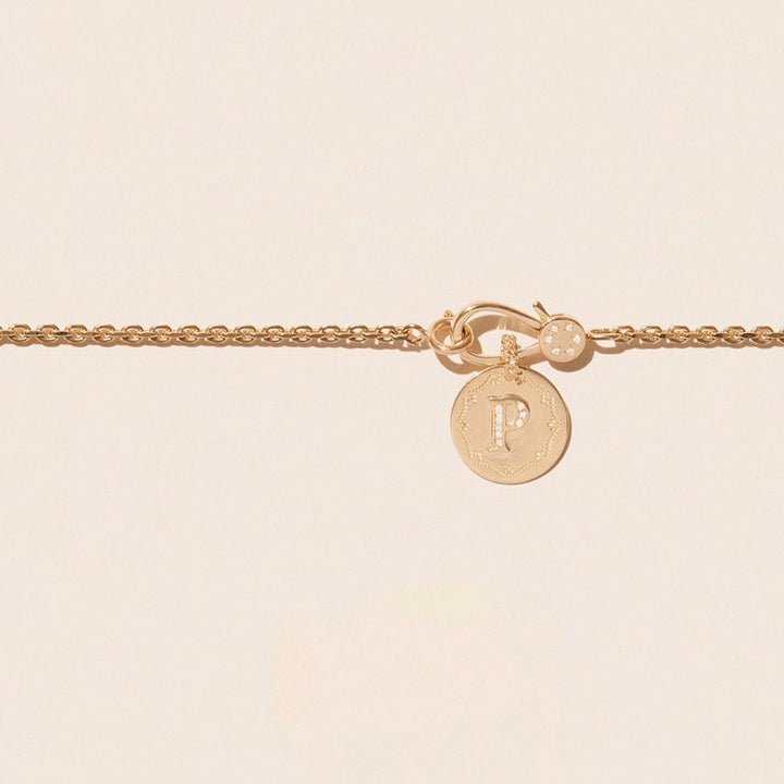 Diamond and Gold Letter Pendant - Pascale Monvoisin - Ileana Makri