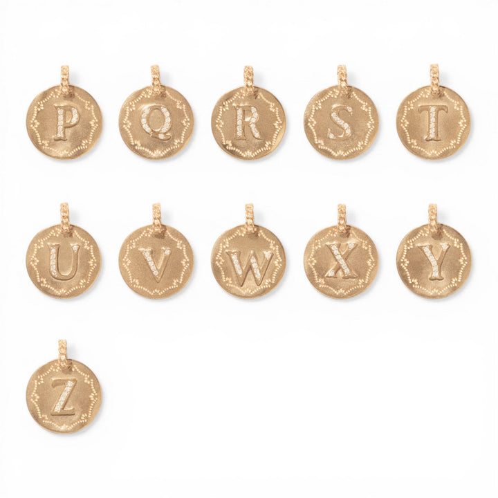 Diamond and Gold Letter Pendant - Pascale Monvoisin - Ileana Makri