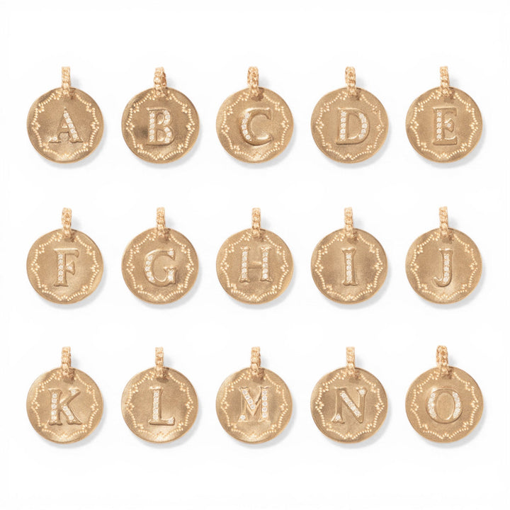 Diamond and Gold Letter Pendant - Pascale Monvoisin - Ileana Makri