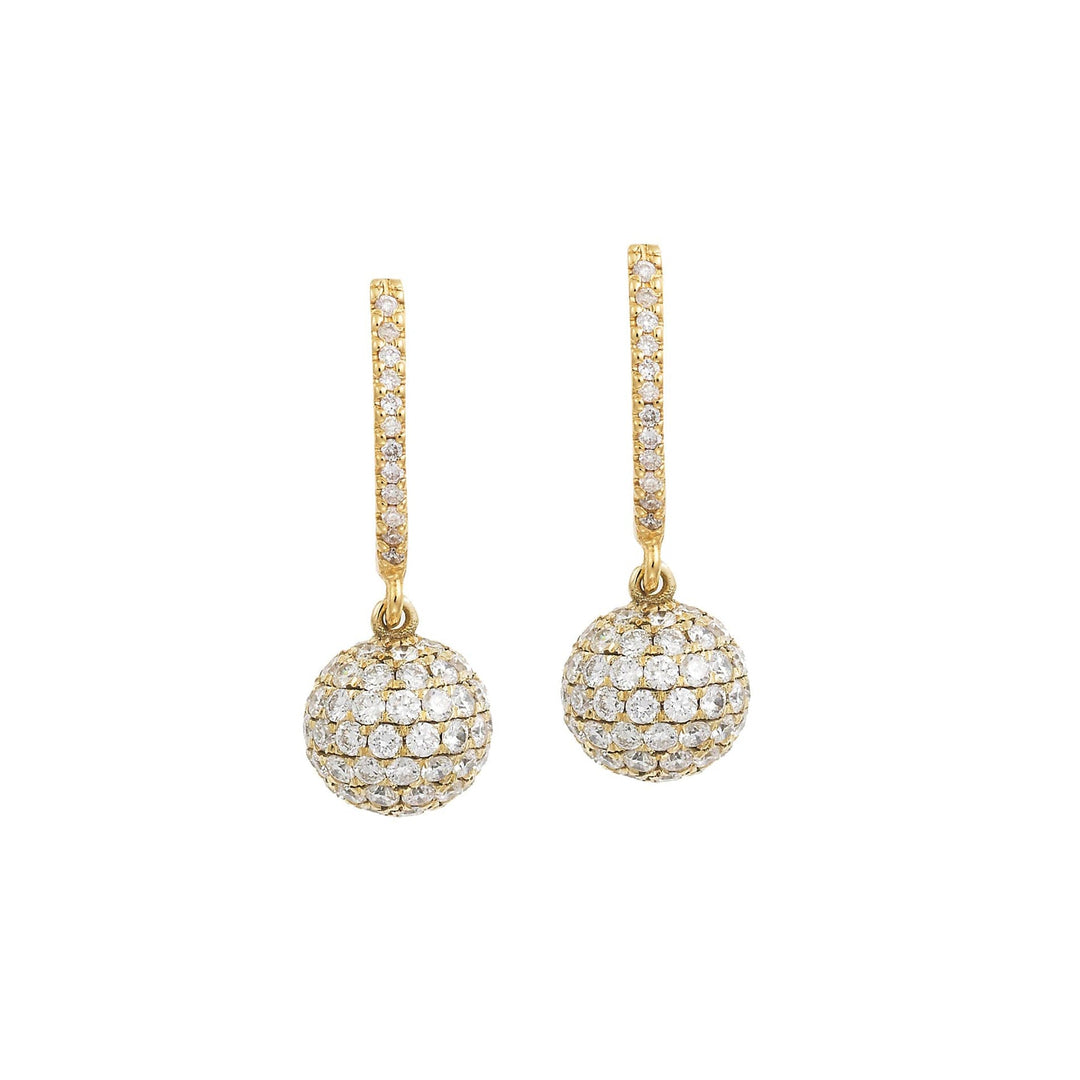 Diamond Ball Earrings - Classic - Ileana Makri