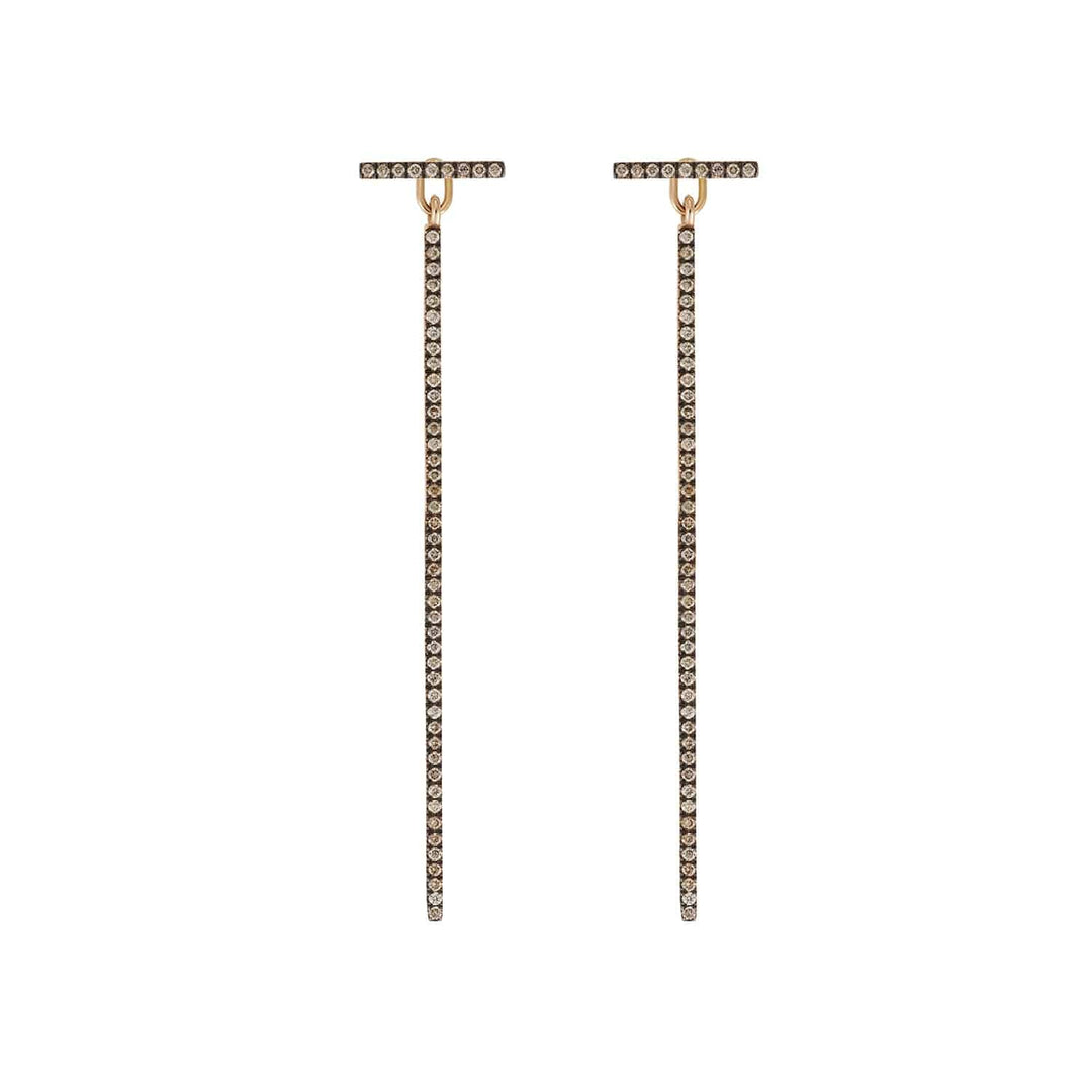 Diamond Bar Earrings Long P - Chd - Classic - Ileana Makri