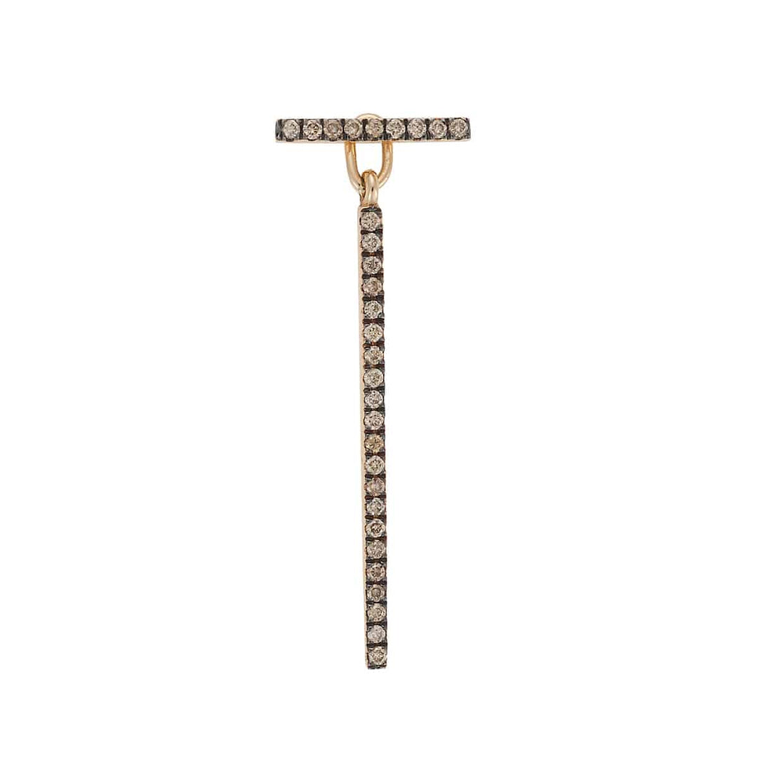 Diamond Bar Earrings Short P - Chd - Classic - Ileana Makri