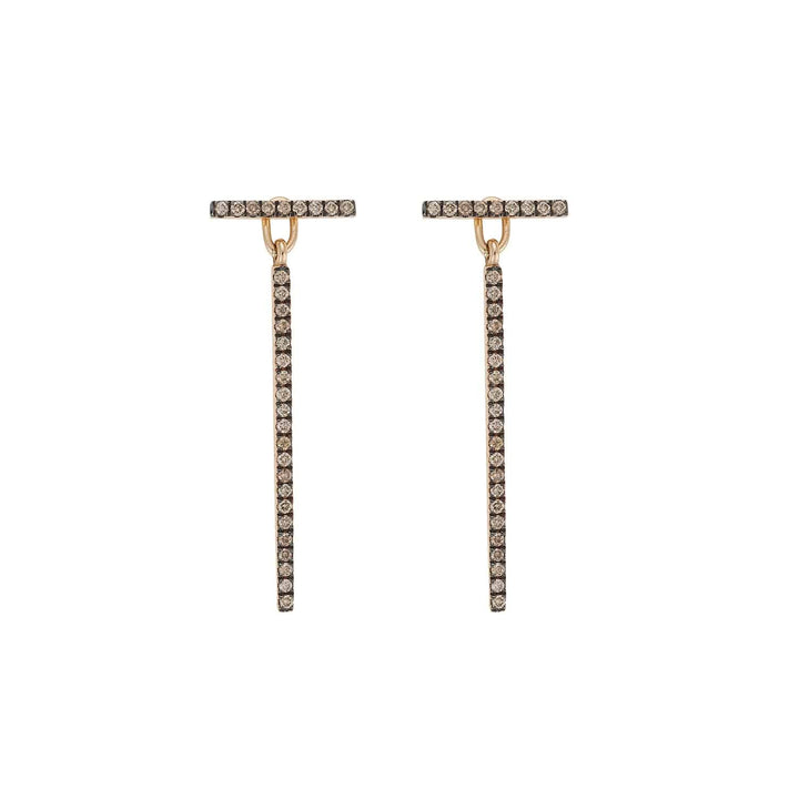 Diamond Bar Earrings Short P - Chd - Classic - Ileana Makri