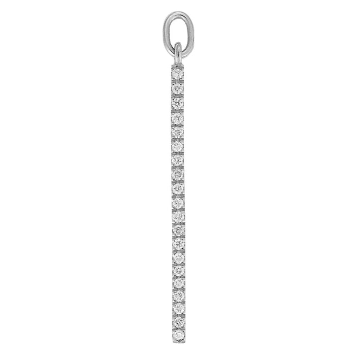 Diamond Bar Earrings Short W - D - Classic - Ileana Makri