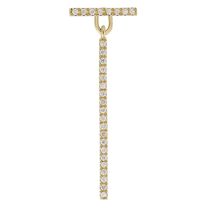 Diamond Bar Earrings Short Y - D - Classic - Ileana Makri