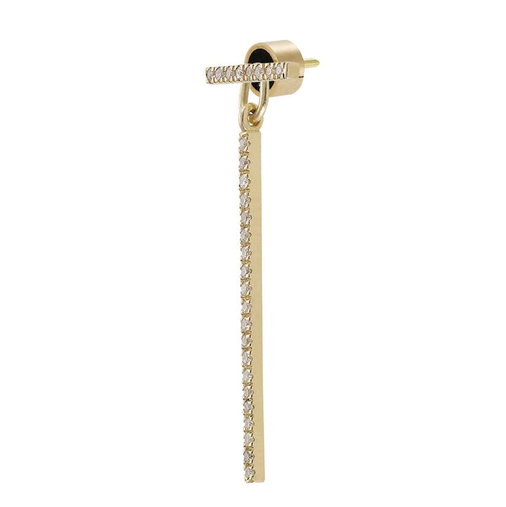 Diamond Bar Earrings Short Y - D - Classic - Ileana Makri