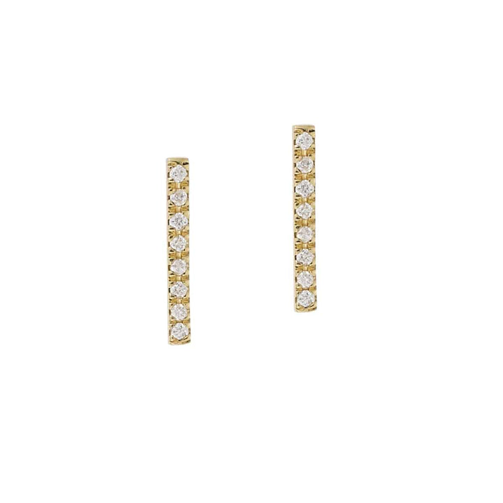 Diamond Bar Studs - Classic - Ileana Makri