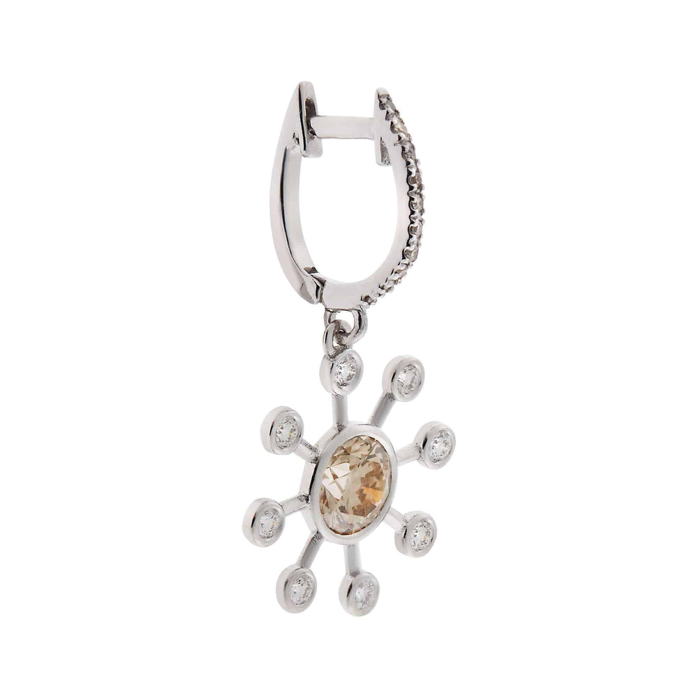 Diamond Blossom Hoops - Florescence - Ileana Makri