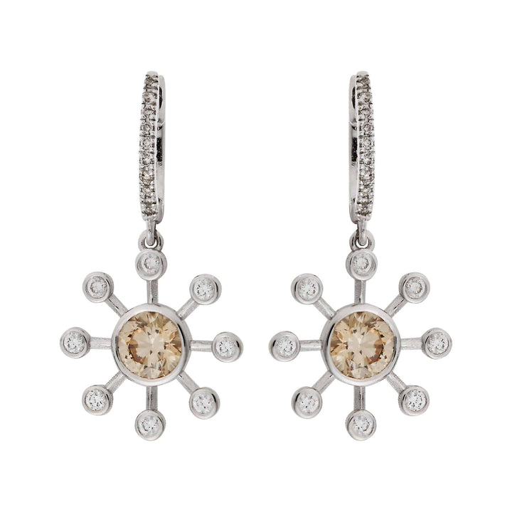 Diamond Blossom Hoops - Florescence - Ileana Makri