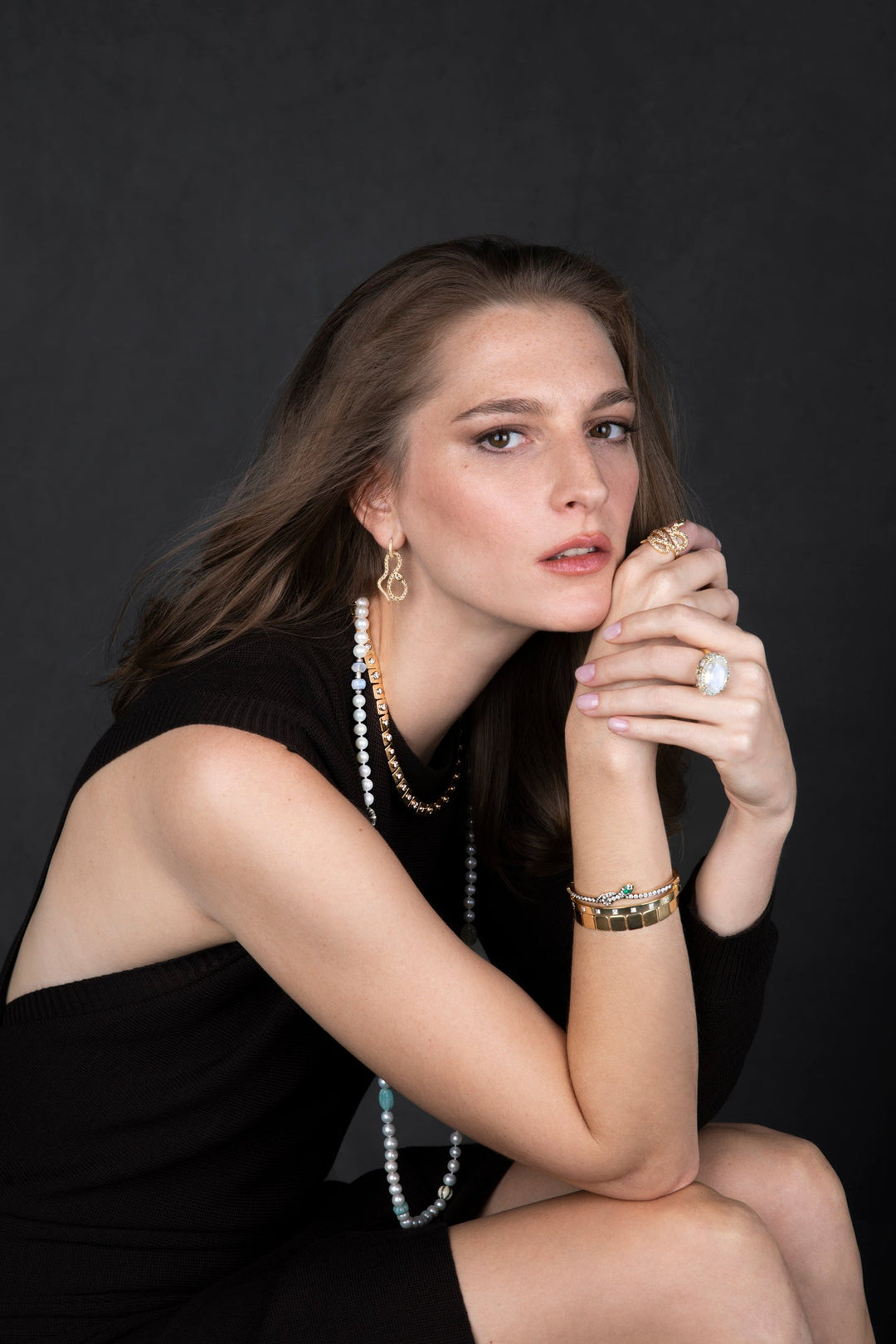 Diamond Coiled Snake Ring - SNAKES - Ileana Makri