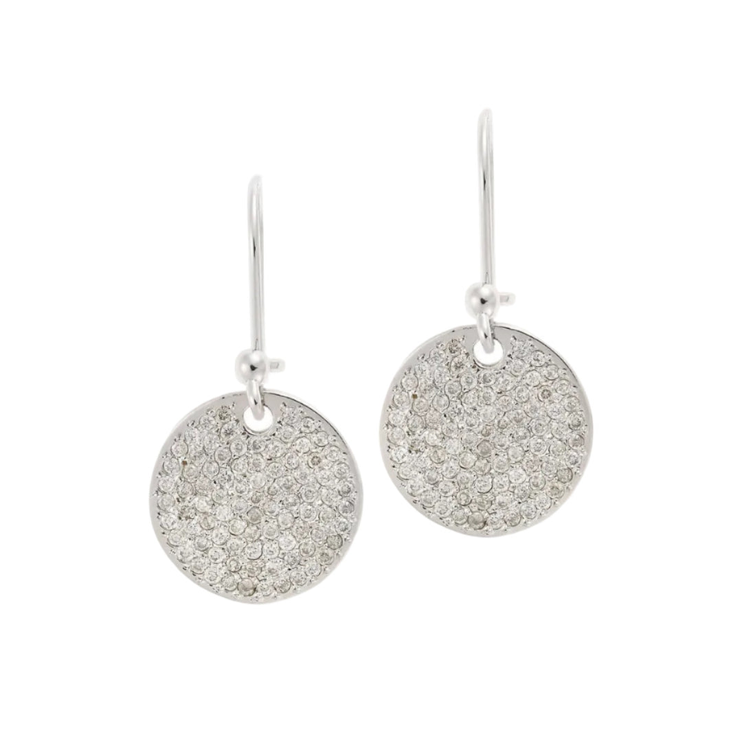 Diamond Disc Earrings W-D - Classic - Ileana Makri store