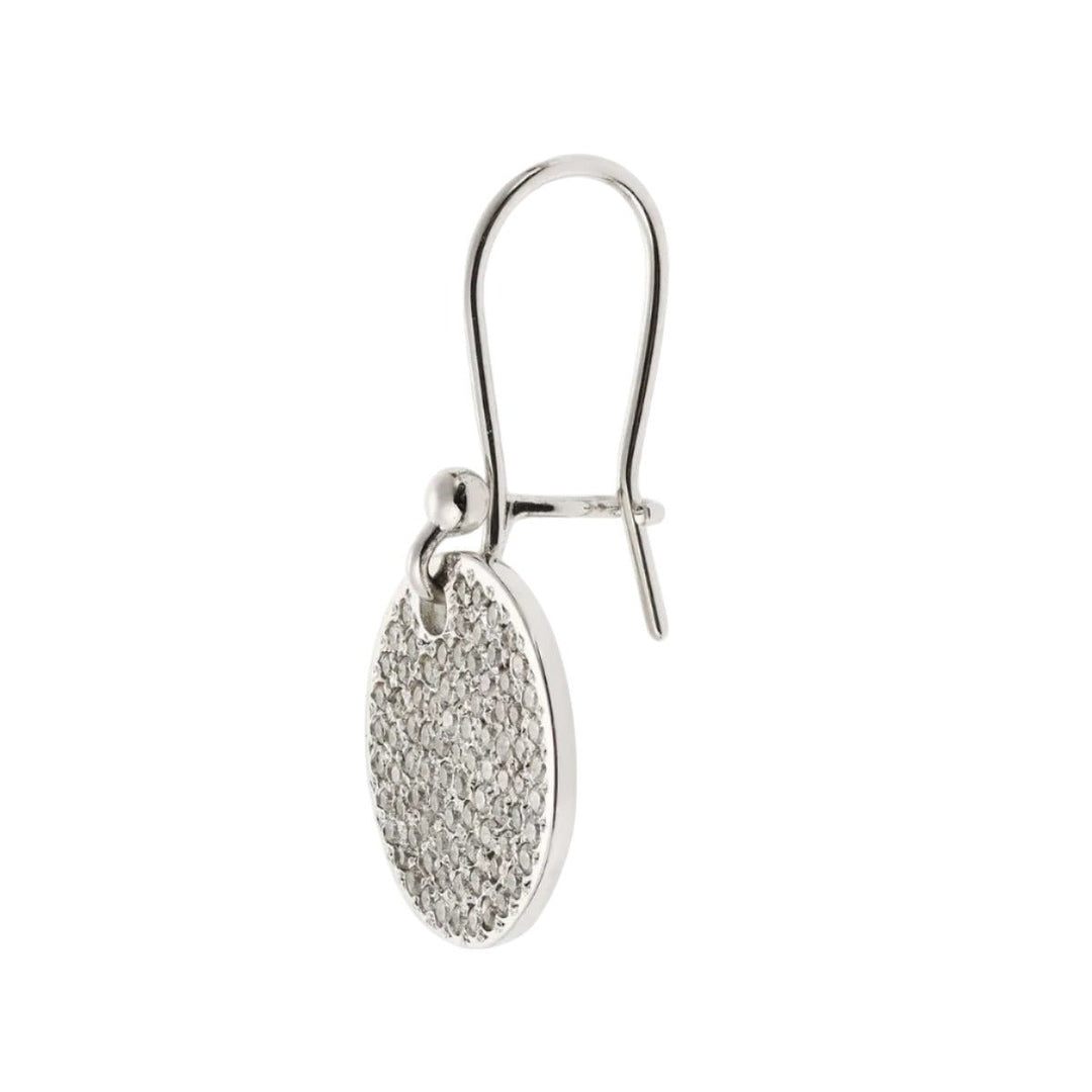 Diamond Disc Earrings W - D - Classic - Ileana Makri