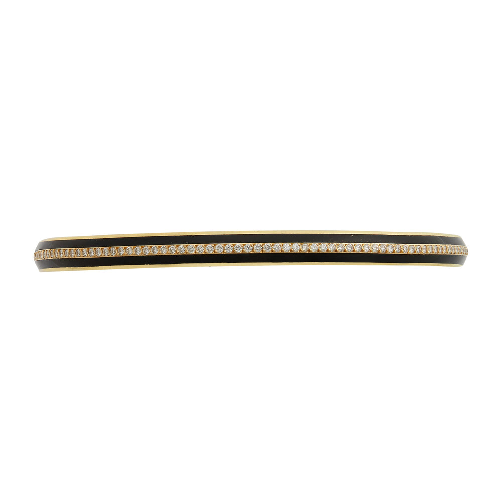 Diamond & Enamel Cuff Bracelet - Classic - Ileana Makri