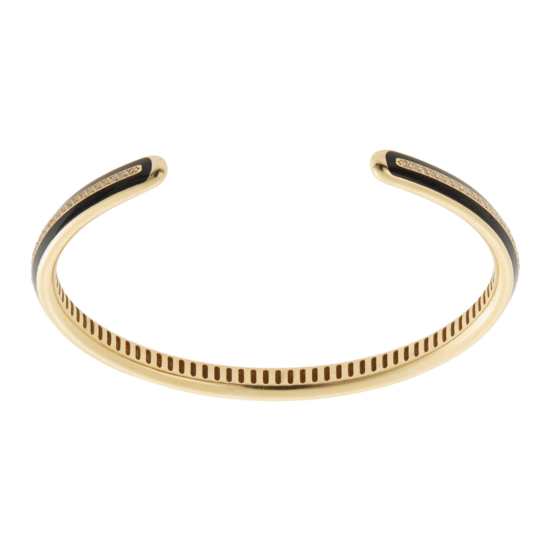 Diamond & Enamel Cuff Bracelet - Classic - Ileana Makri
