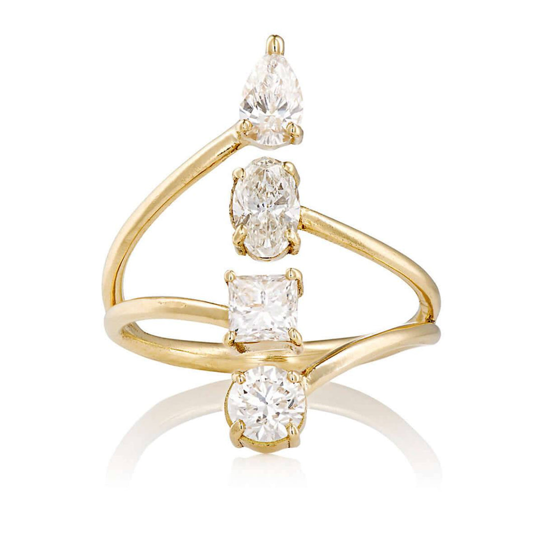 Diamond End Ring - Deco - Ileana Makri