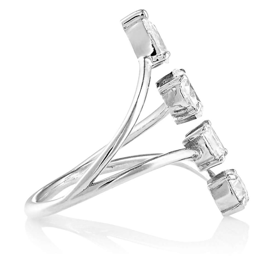 Diamond End Ring - Deco - Ileana Makri