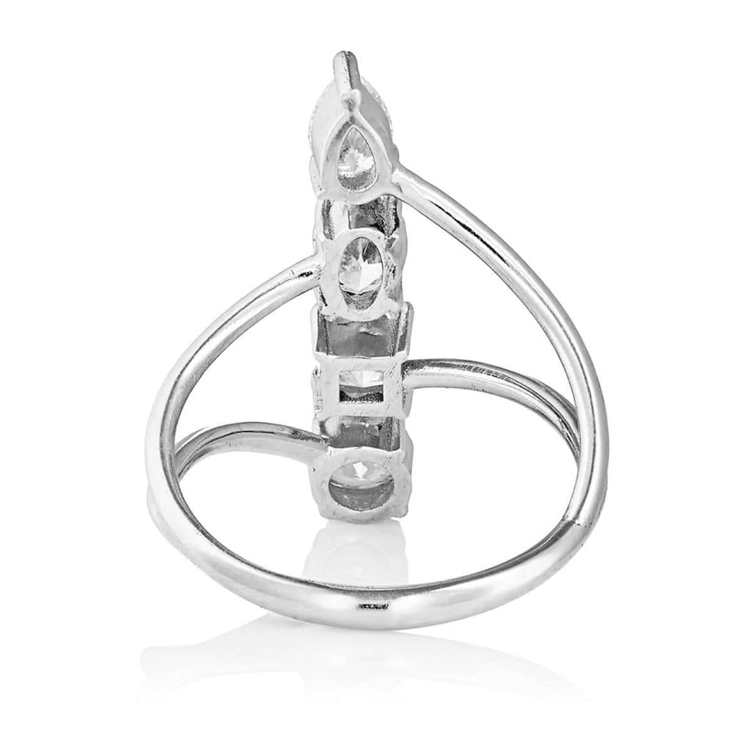 Diamond End Ring - Deco - Ileana Makri