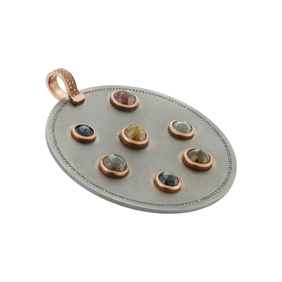 Diamond Galaxy Necklace - TITANIUM - Ileana Makri
