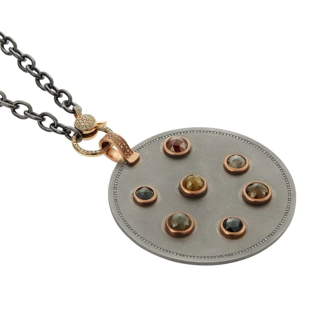 Diamond Galaxy Necklace - TITANIUM - Ileana Makri