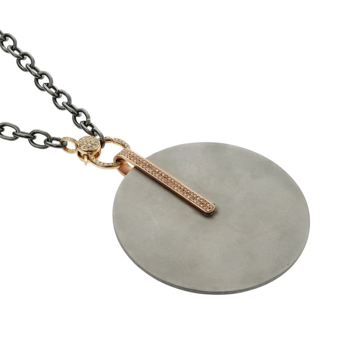 Diamond Galaxy Necklace - TITANIUM - Ileana Makri