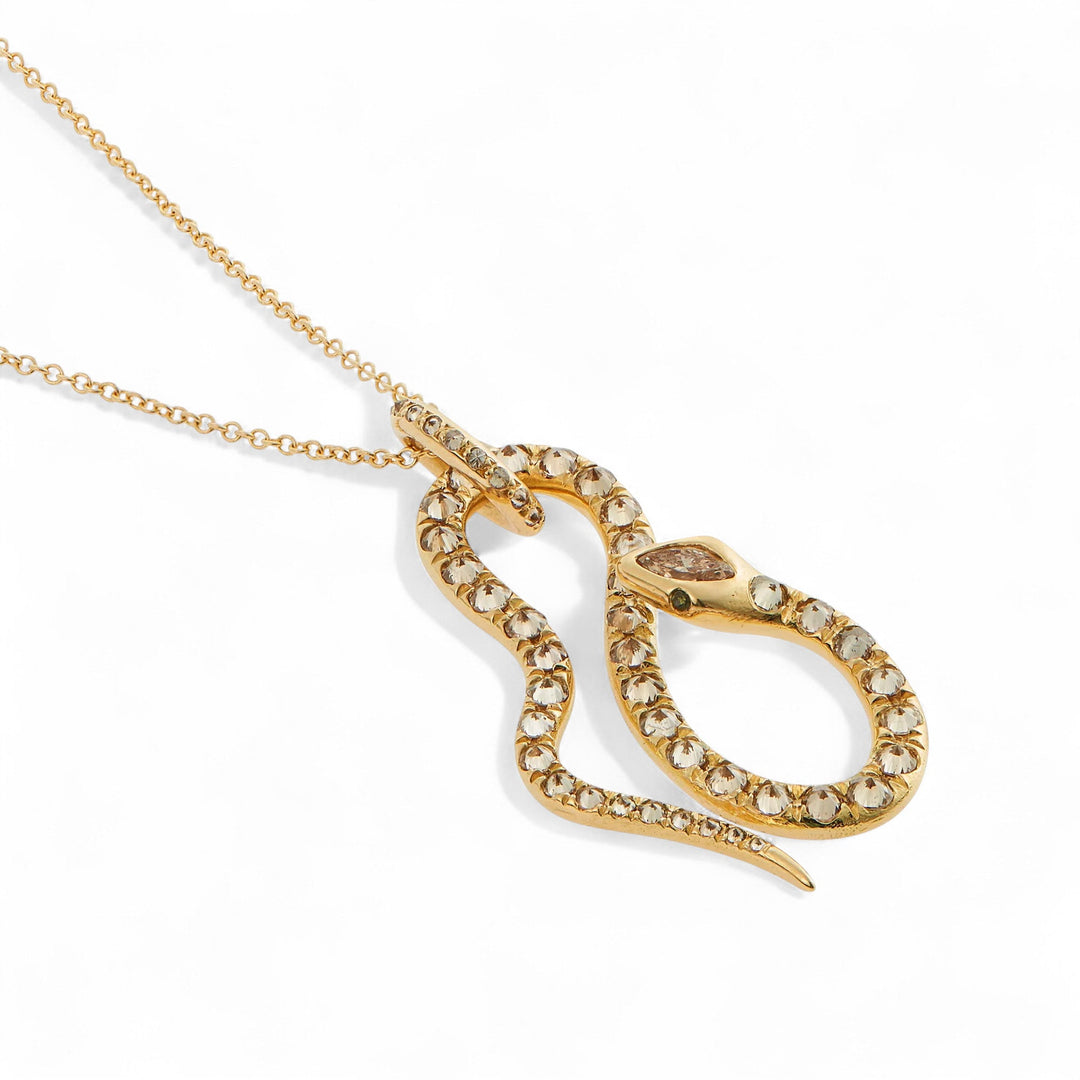 Diamond Jungle Snake Pendant - SNAKES - Ileana Makri
