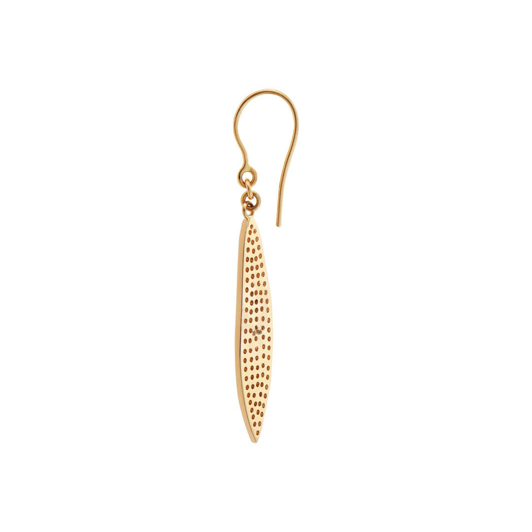 Diamond Leaf Earrings Large - Falling Leaves - Ileana Makri