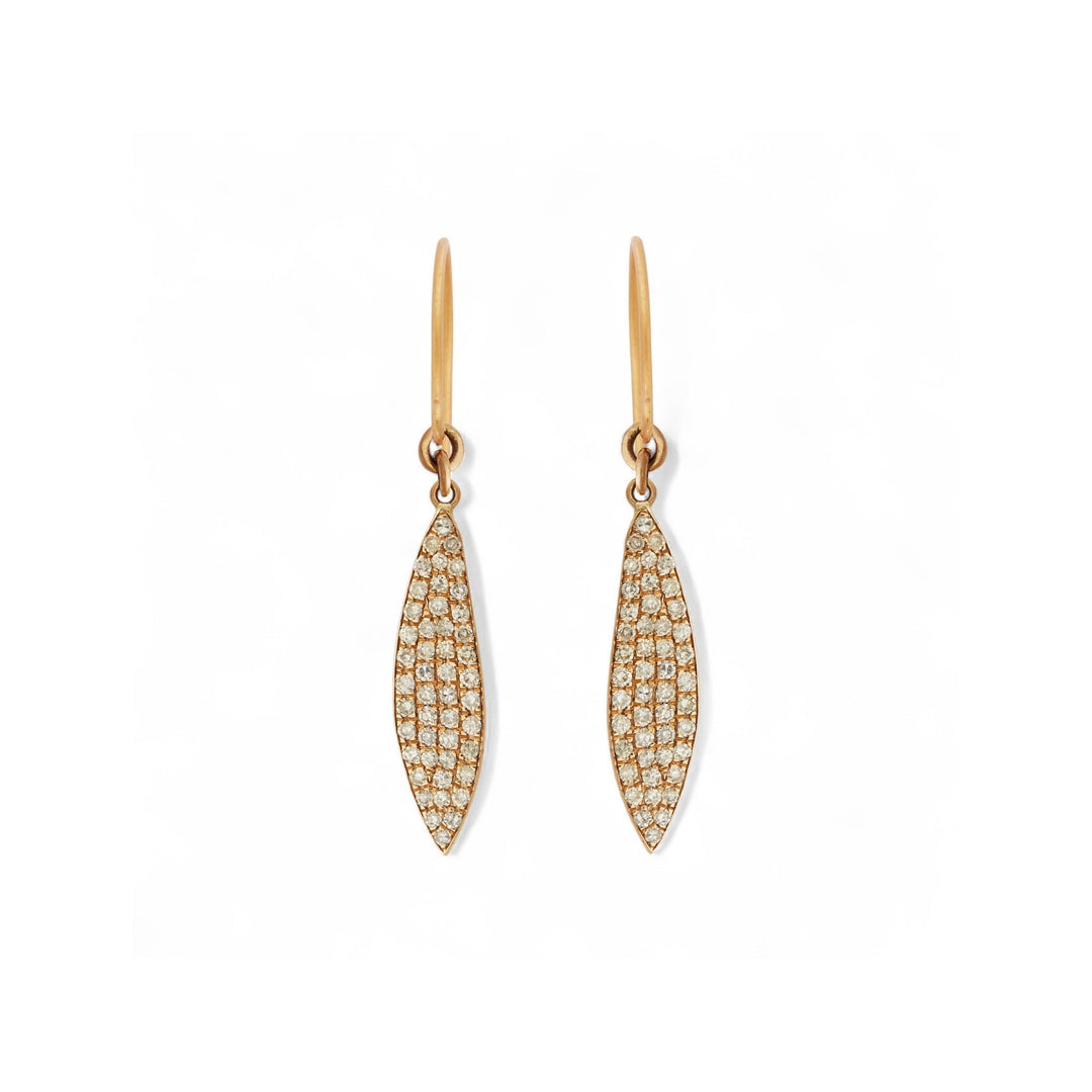 Diamond Leaf Earrings Small - Falling Leaves - Ileana Makri
