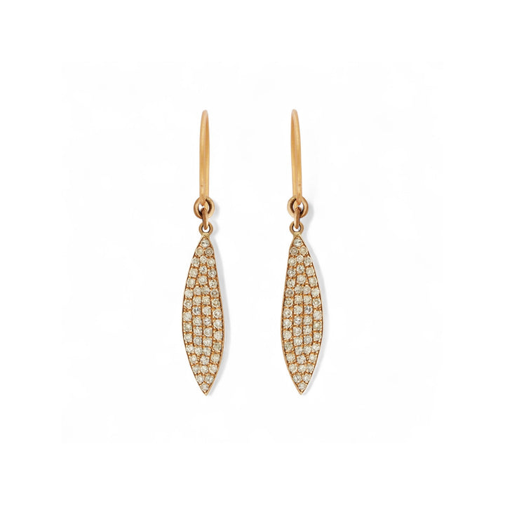 Diamond Leaf Earrings Small - Falling Leaves - Ileana Makri