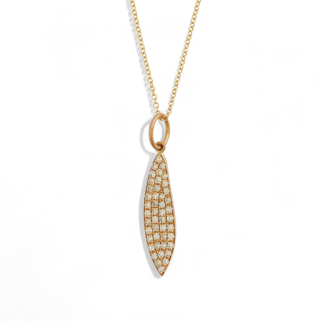 Diamond Leaf Pendant - Falling Leaves - Ileana Makri