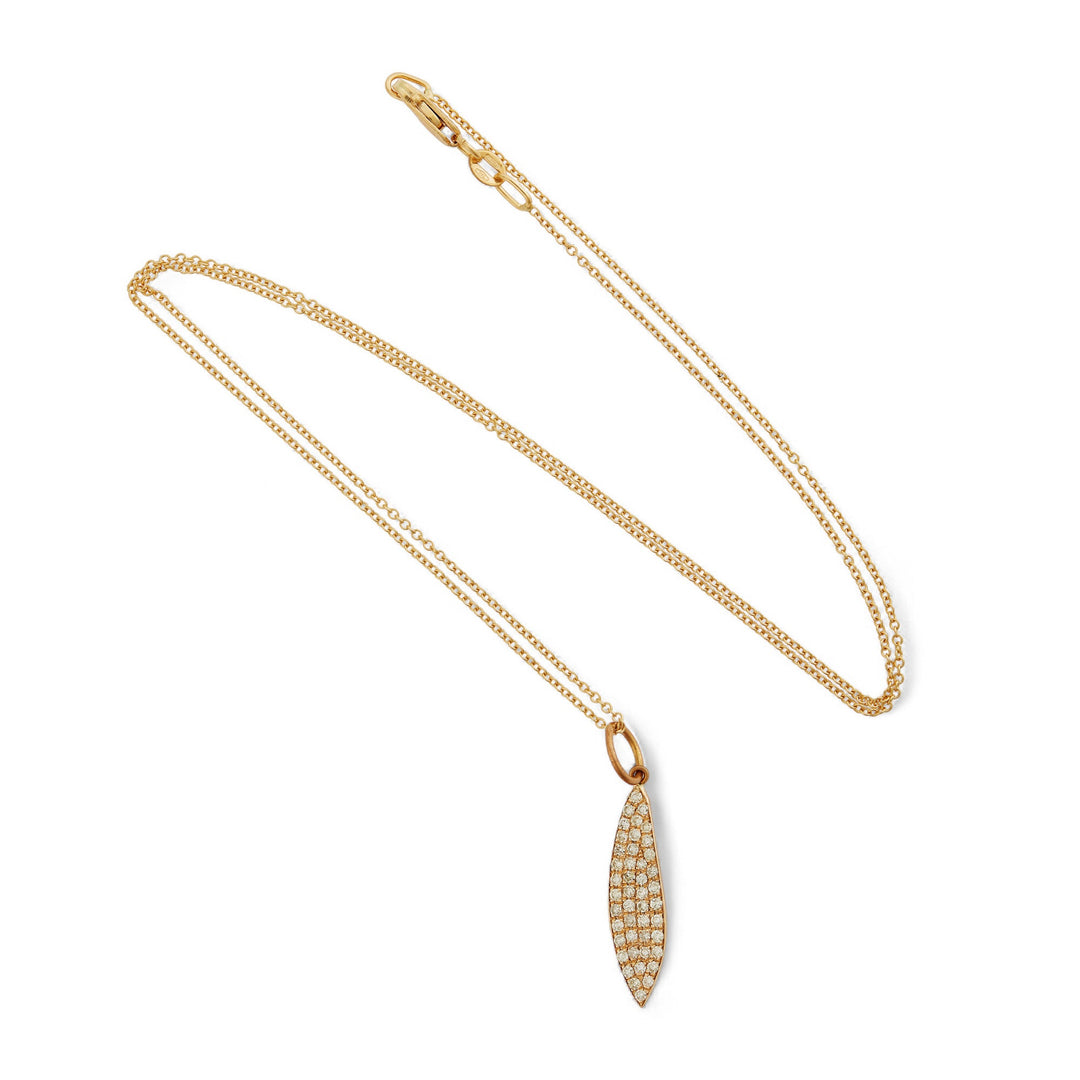 Diamond Leaf Pendant - Falling Leaves - Ileana Makri