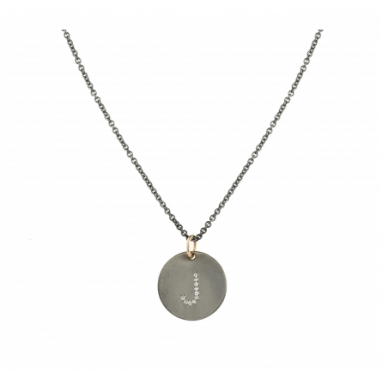 Diamond Letter Pendant T - D - TITANIUM - Ileana Makri