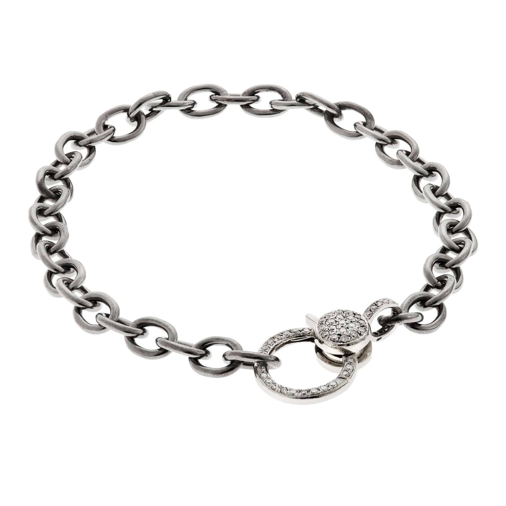 Diamond Lock Chain Bracelet - Chains - Ileana Makri