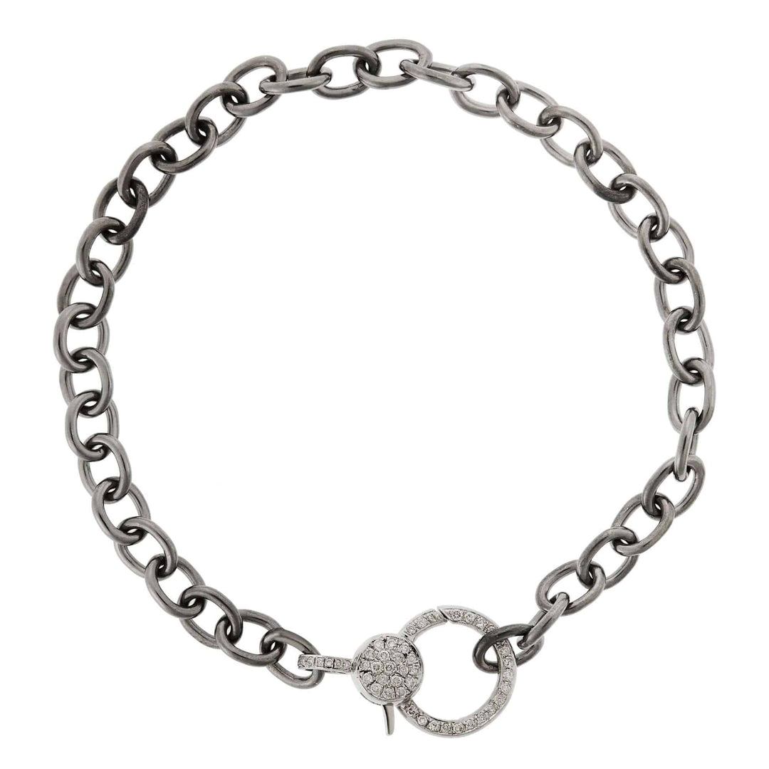 Diamond Lock Chain Bracelet - Chains - Ileana Makri