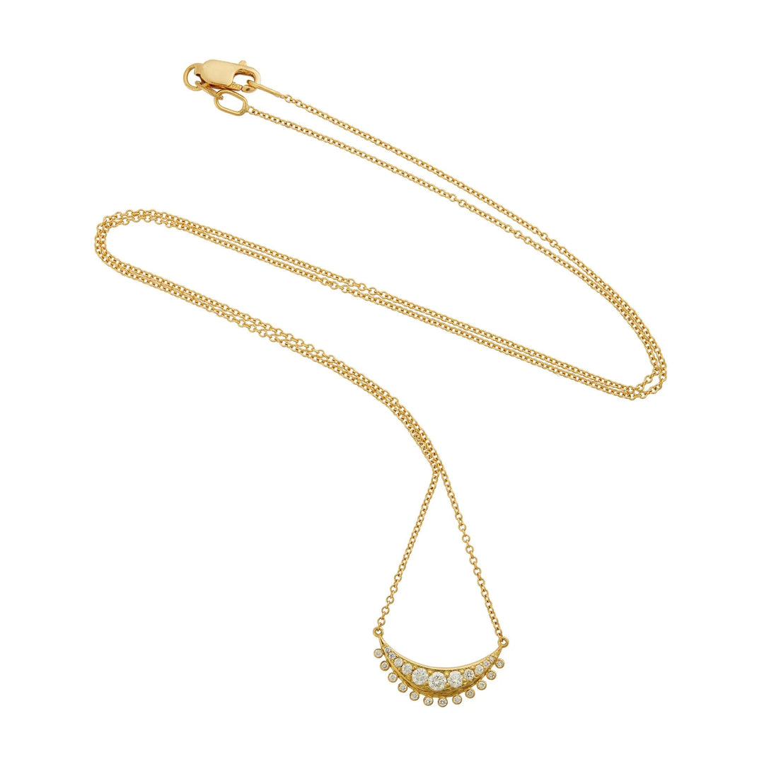 Diamond Luna Chain Necklace - Lunar - Ileana Makri