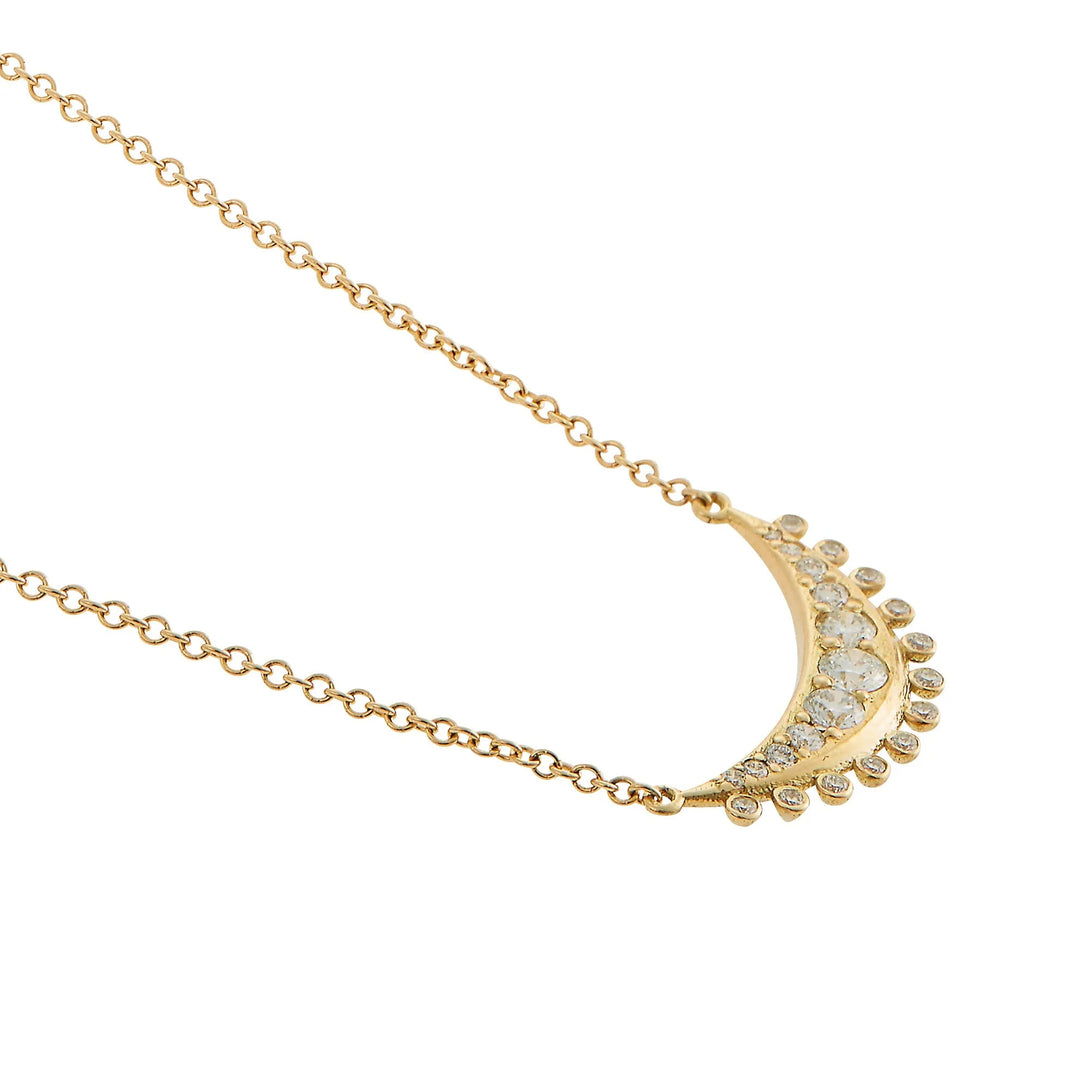 Diamond Luna Chain Necklace - Lunar - Ileana Makri