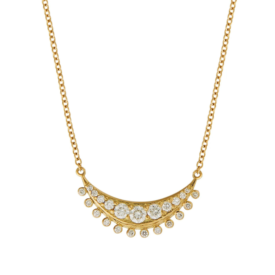 Diamond Luna Chain Necklace - Lunar - Ileana Makri
