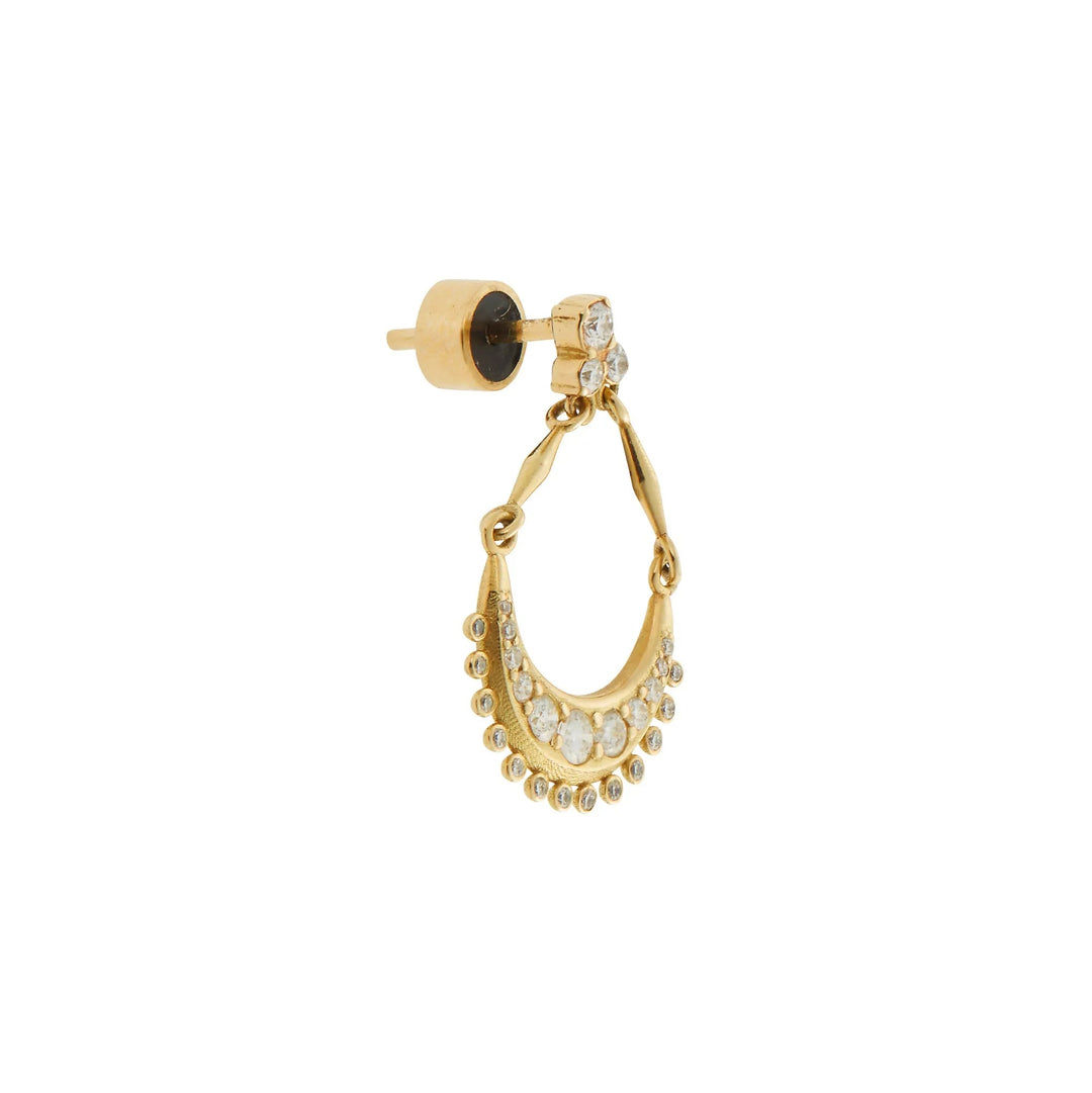 Diamond Luna Dangle Earrings - Lunar - Ileana Makri