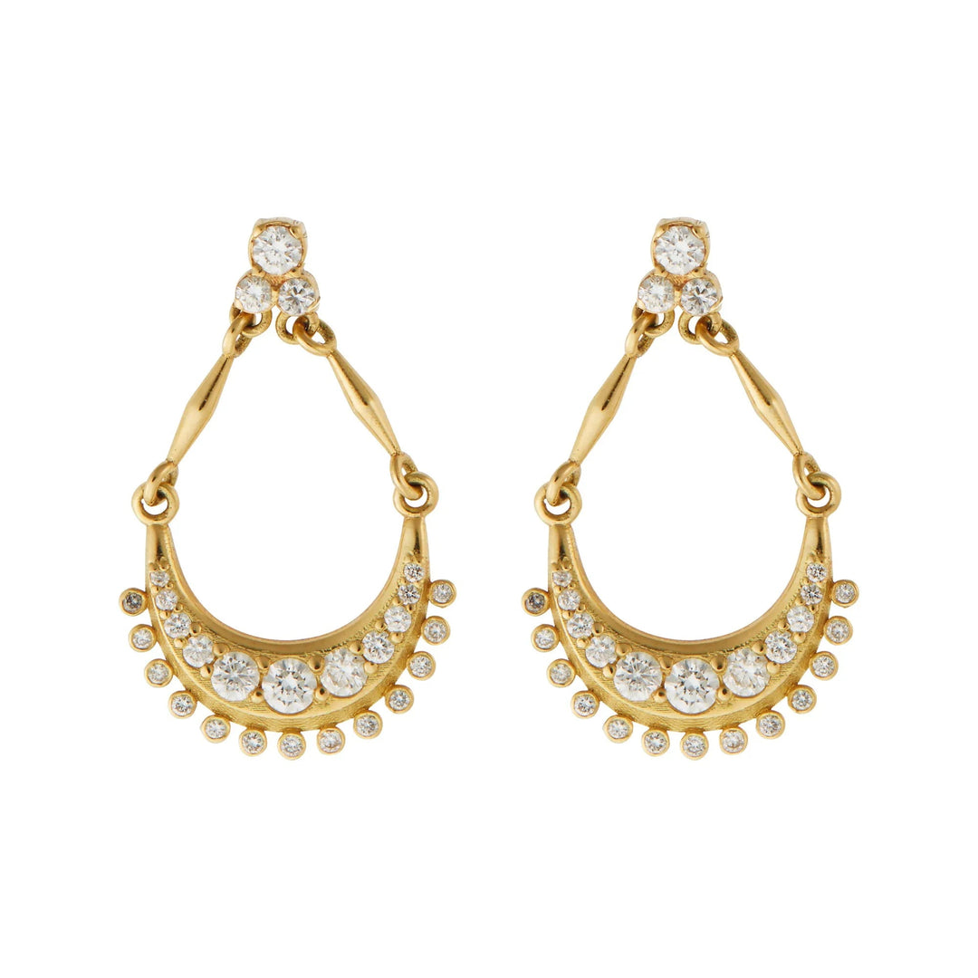 Diamond Luna Dangle Earrings - Lunar - Ileana Makri