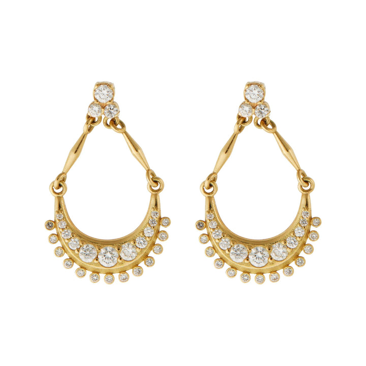 Diamond Luna Dangle Earrings - Lunar - Ileana Makri