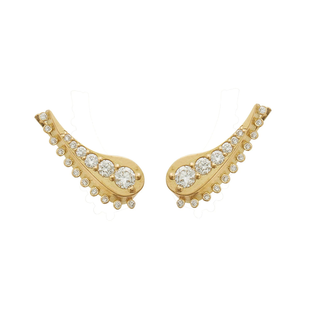 Diamond Luna Ear Climber - Lunar - Ileana Makri