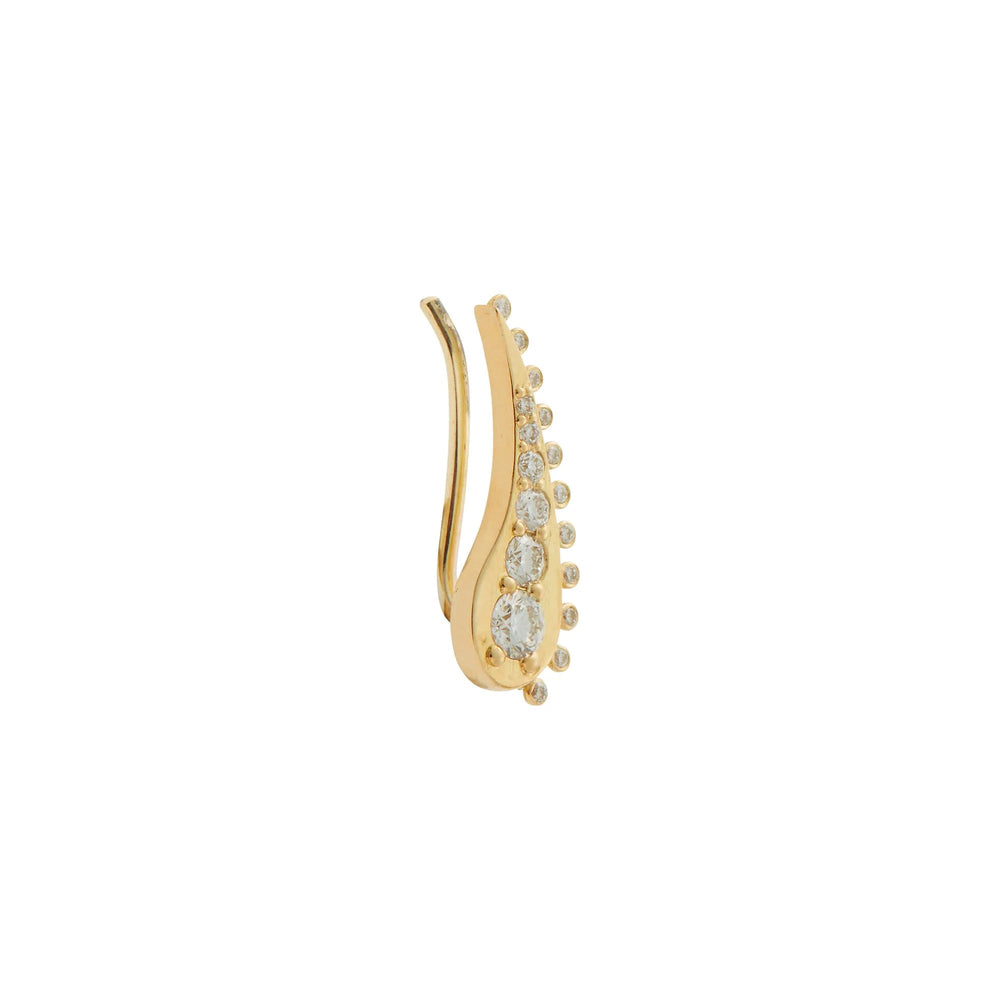 Diamond Luna Ear Climber - Lunar - Ileana Makri