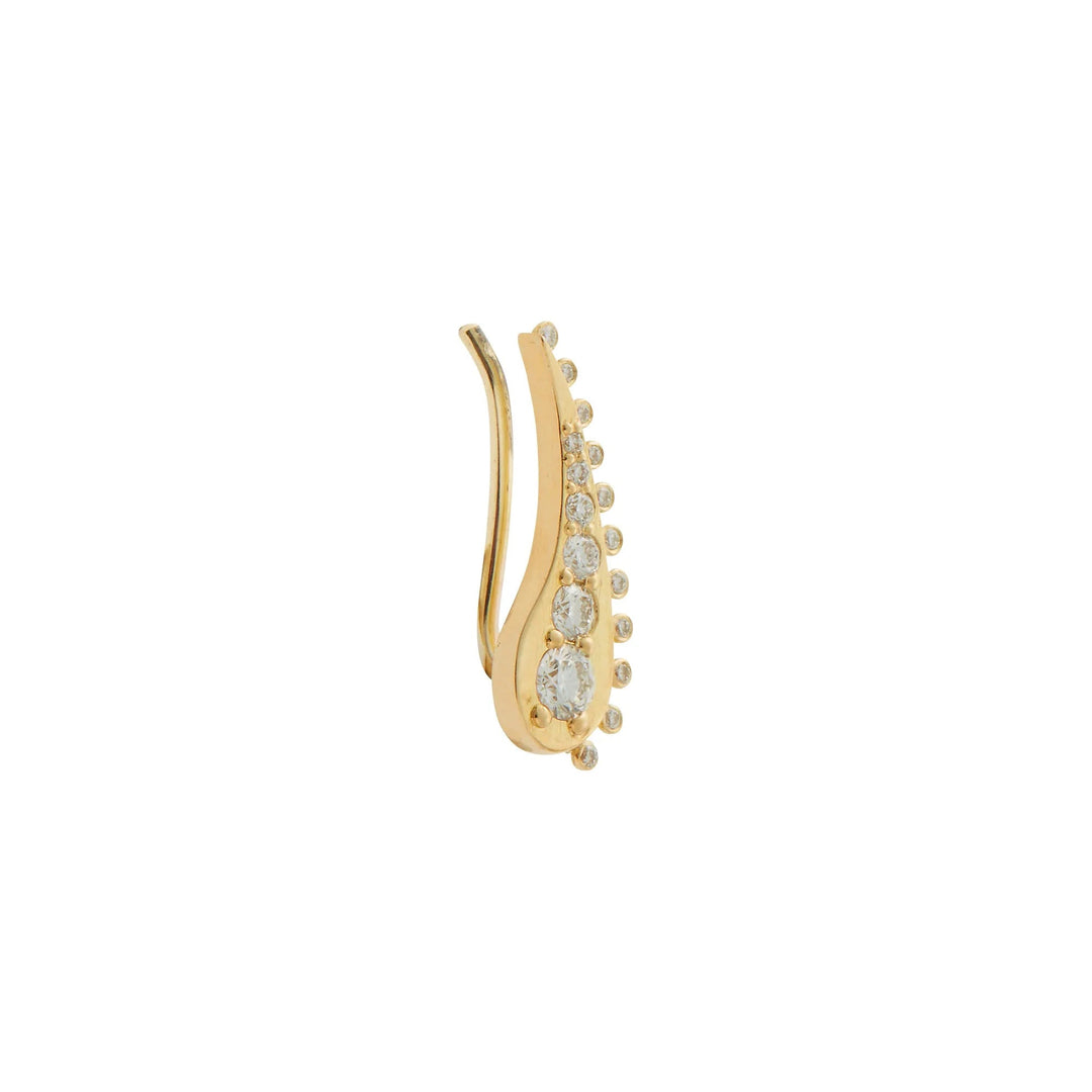 Diamond Luna Ear Climber - Lunar - Ileana Makri