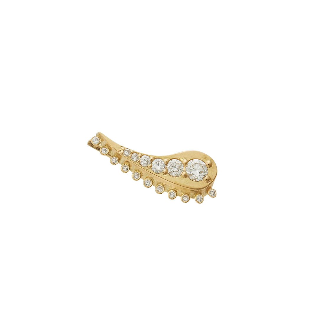 Diamond Luna Ear Climber - Lunar - Ileana Makri
