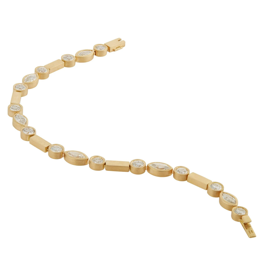 Diamond Navette Stream Bracelet Y - D - Cascade - Ileana Makri